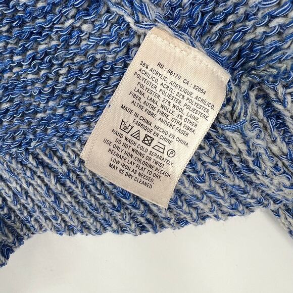 MOTH Anthropologie Blue Open Front Cardigan Sweater XL - Picture 5 of 7